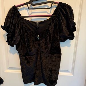 Torrid Black Velvet Top